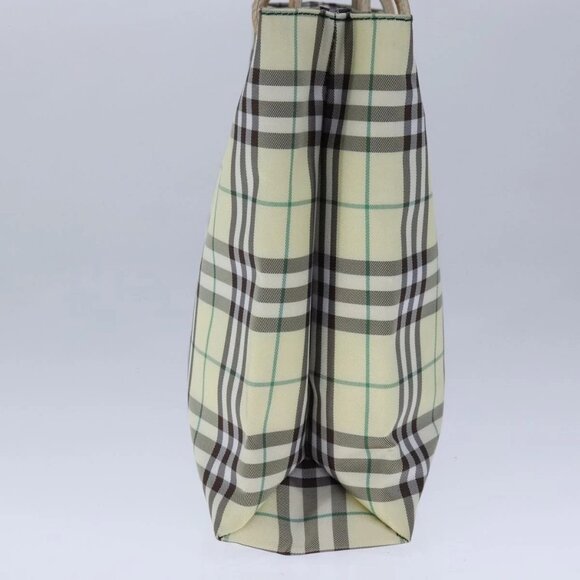 BURBERRY Nova Check Hand Bag Nylon Yellow Auth ti2489 - Picture 7 of 16